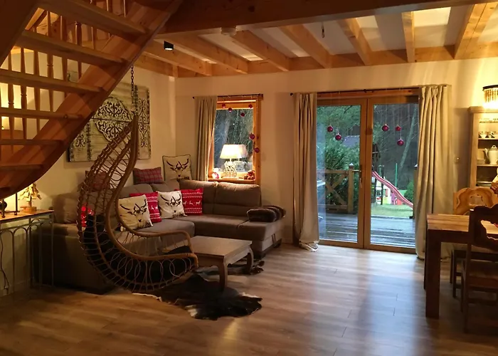 Deluxe Zdrojowa -willa Typu Alpejskiego W Borach Tucholskich-caloroczna Balia Z Jacuzzi-prywatny I Strumyk -duza Wiata Grillowa * Osowek